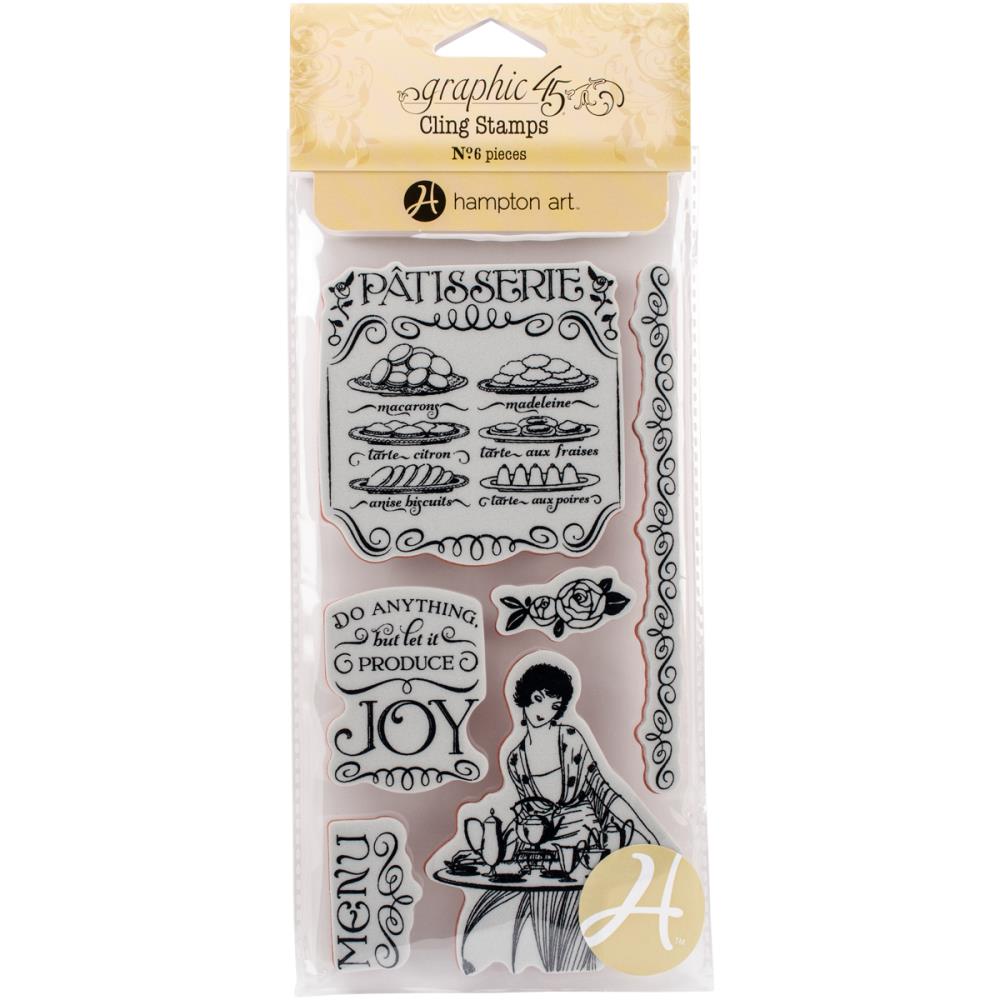 Graphic45 & Hampton Art - Cafè Parisian - Cling Stamps 2