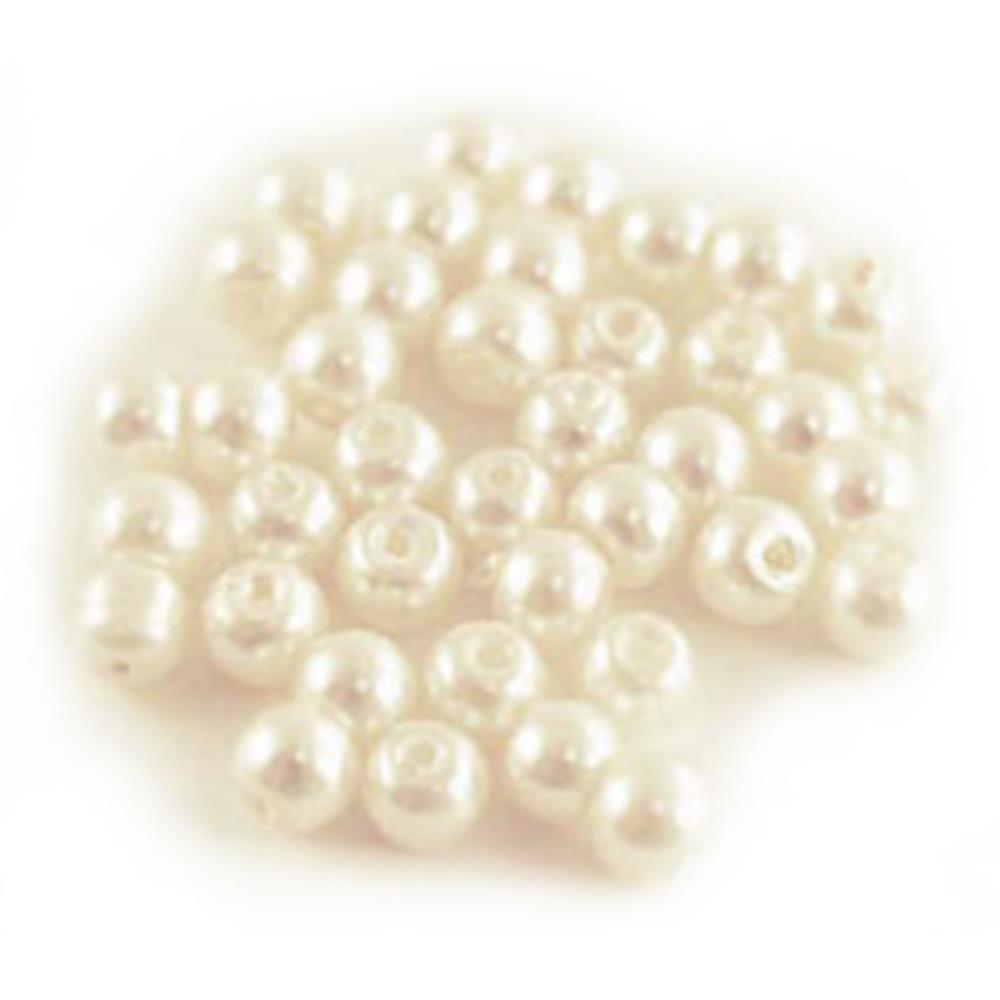 Glass perler - Pearl Beads - Assorted - Ivory