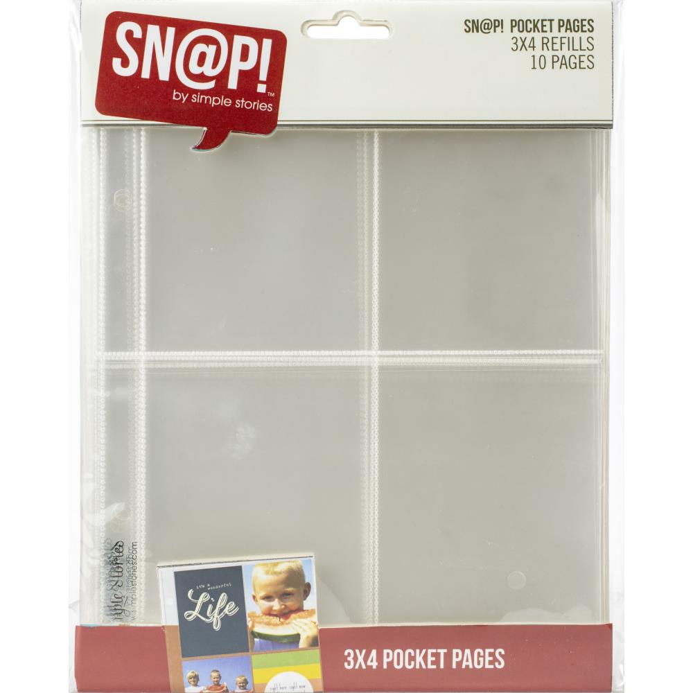 Simple Stories - Snap Pocket Protectors 3x4"