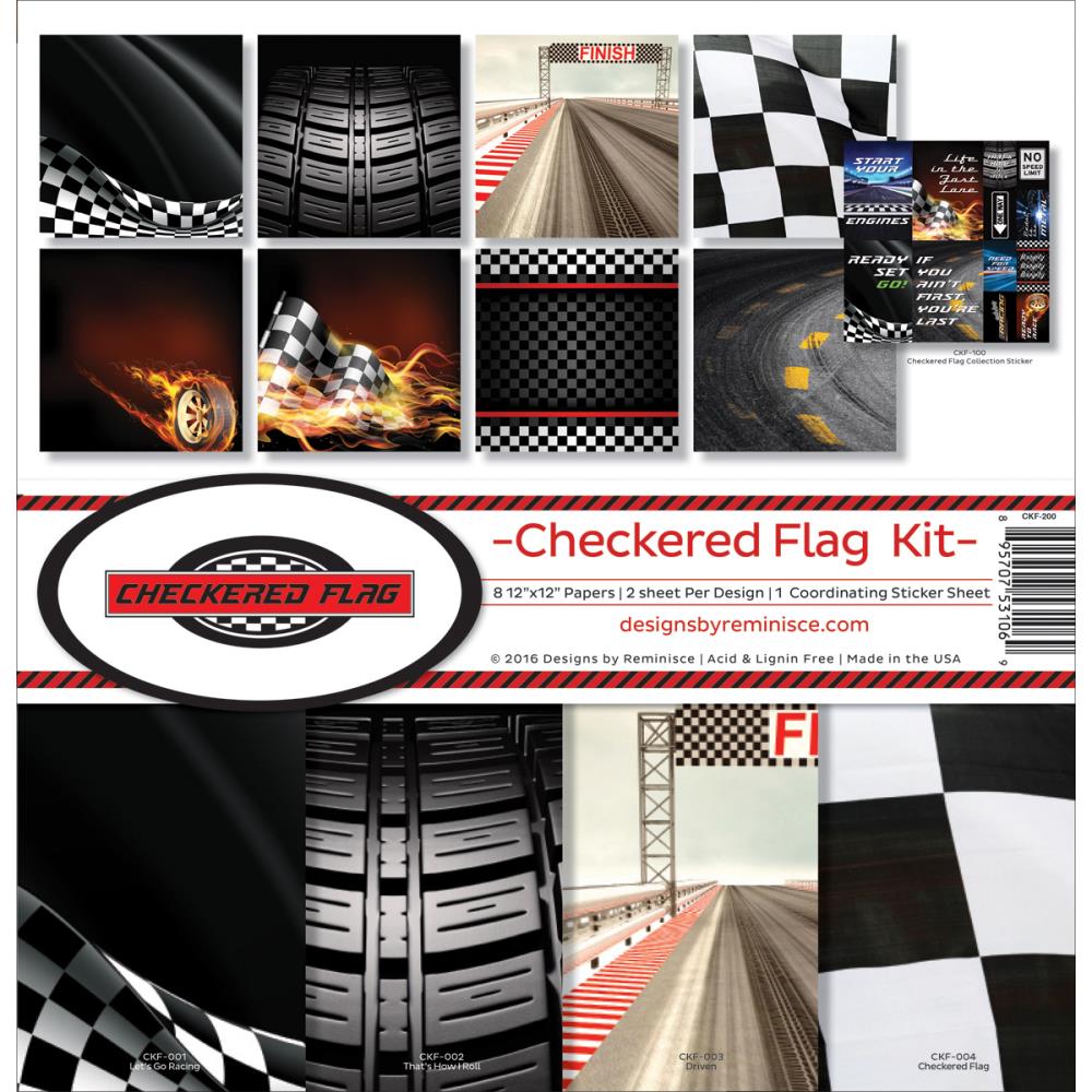 Reminisce - Checkered Flag - Collection Kit  - 12x12"