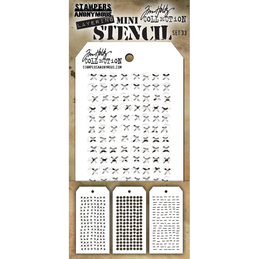 Tim Holtz - Mini Stencil  Set #33
