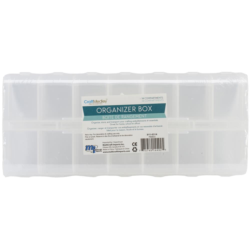 Organizer box with 14 compartments