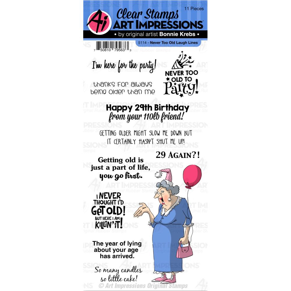 Art Impressions - Clear Stamps Set - Never to old