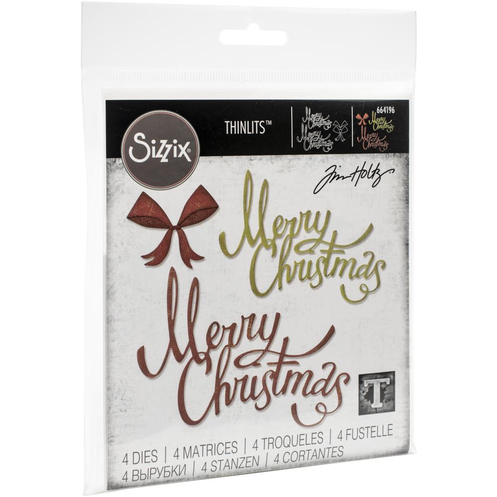 Sizzix - Tim Holtz Alterations - Thinlits - Christmas Ribbon