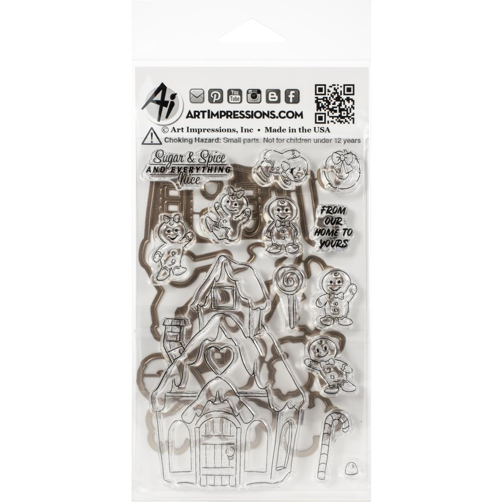 Art Impression - Critter Cubbies - Gingerbread Clearstamp & dies Set