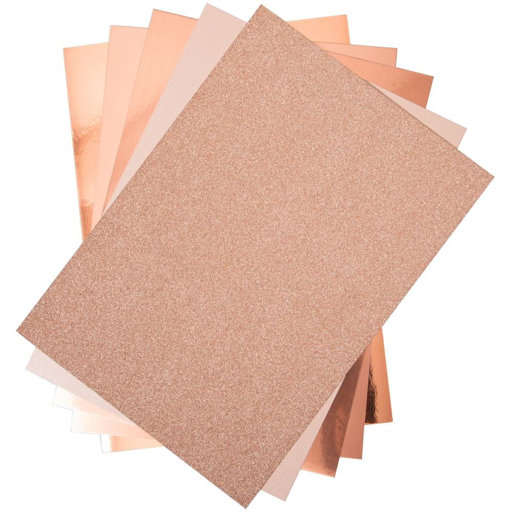 Sizzix - Opulent Cardstock Pad - Rose Gold - 50 pack