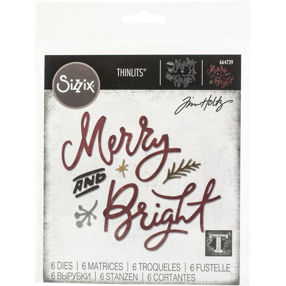 Sizzix - Tim Holtz Alterations - Thinlits - Merry & Bright - ventet på lager i oktober