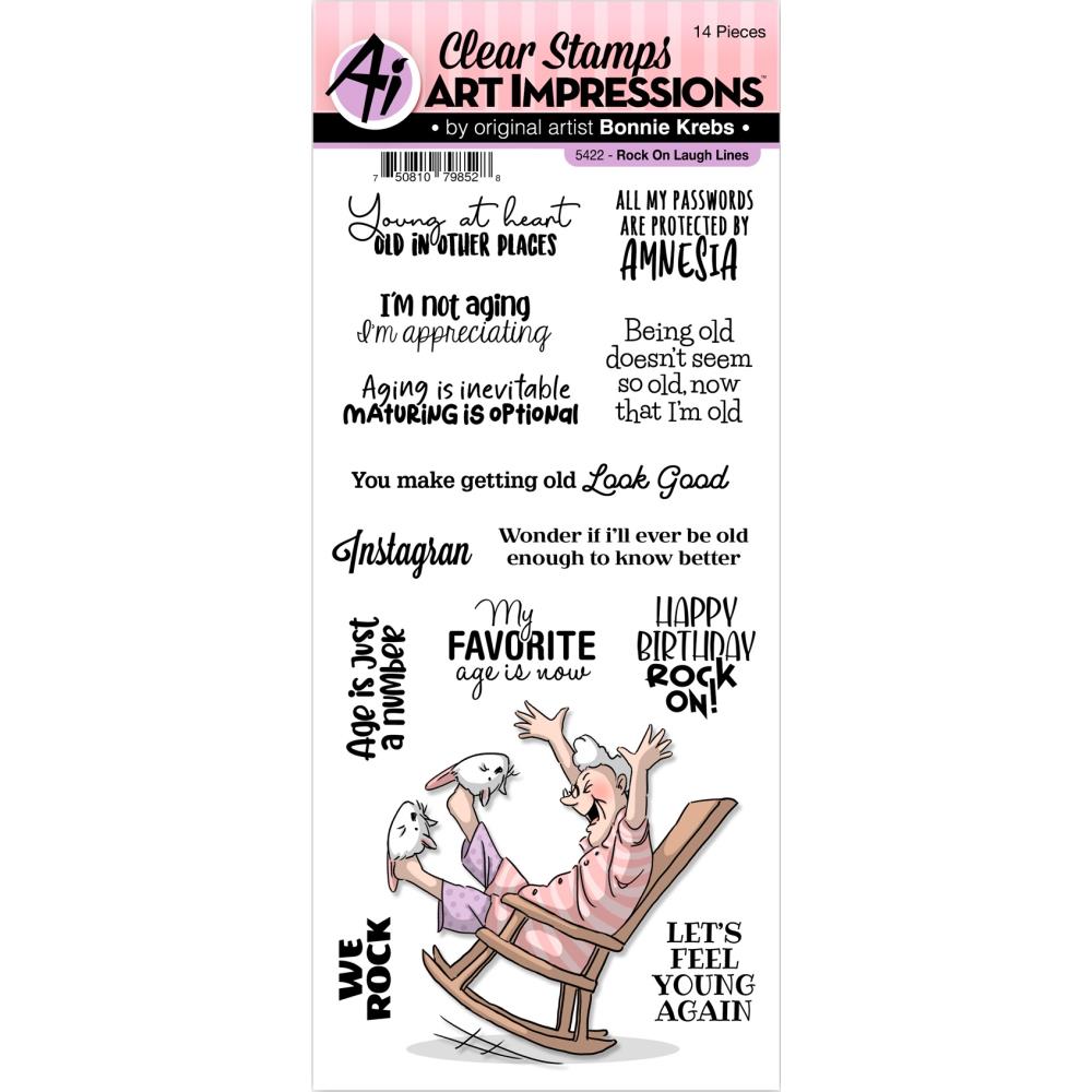 Art Impressions - Clear Stamps Set - Rock On