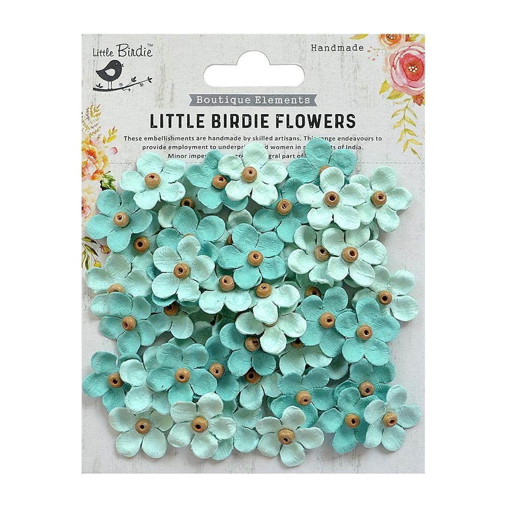 Little Birdie - Beaded Blooms - paper flowers - Arctic Ice