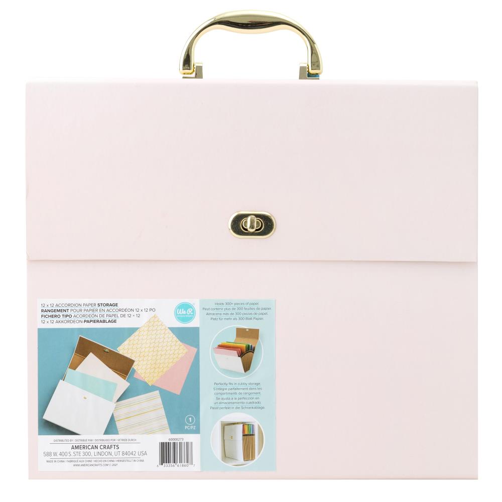 We R Accordion Paper Storage 12"X12" - Pink