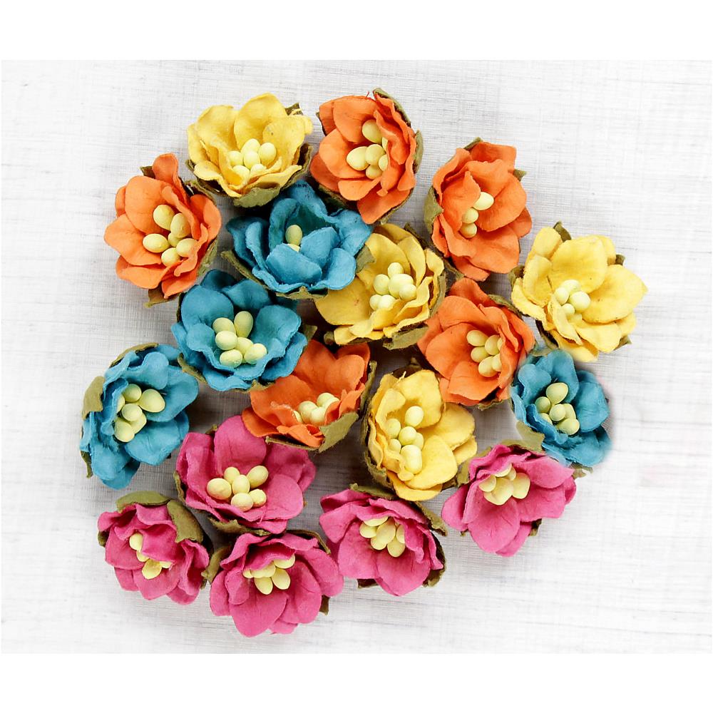 Little Birdie - Butter Cup paper flowers - Vivid Palette