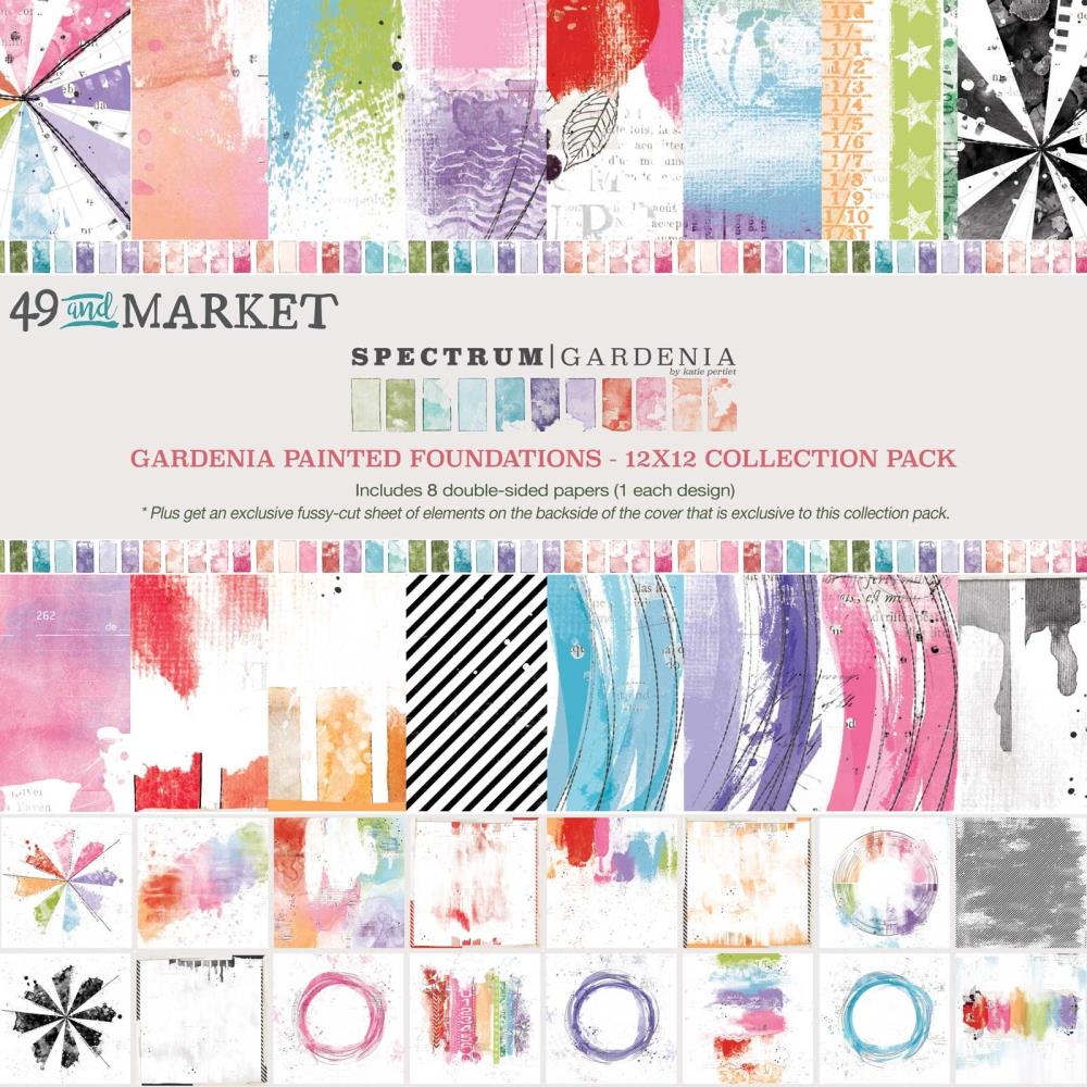49 and Market - Spectrum Gardenia - Painted Fundations Pack - 12 x 12"