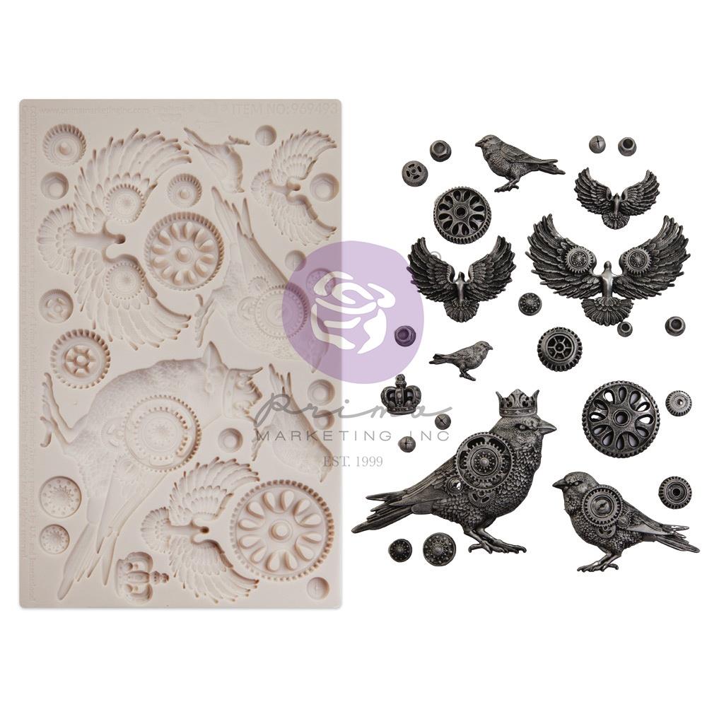 Prima - Finnabair Decor Mould - Clockwork Sparrows