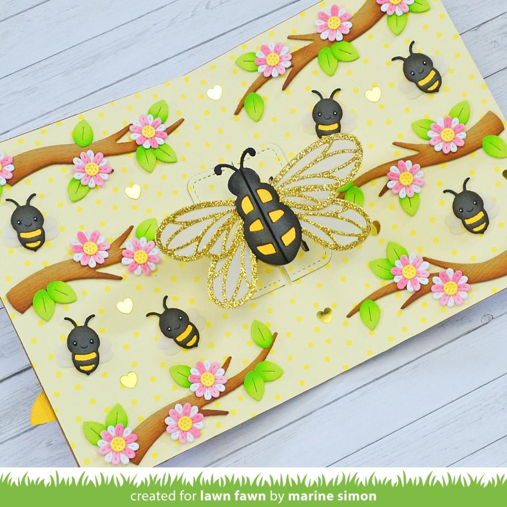 Lawn Fawn - Cuts Custom Craft Dies - Pop-up Bee