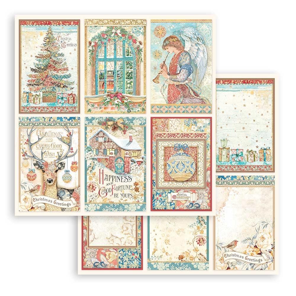 Stamperia  - Christmas Greetings  - Paper Pad    8 x 8"