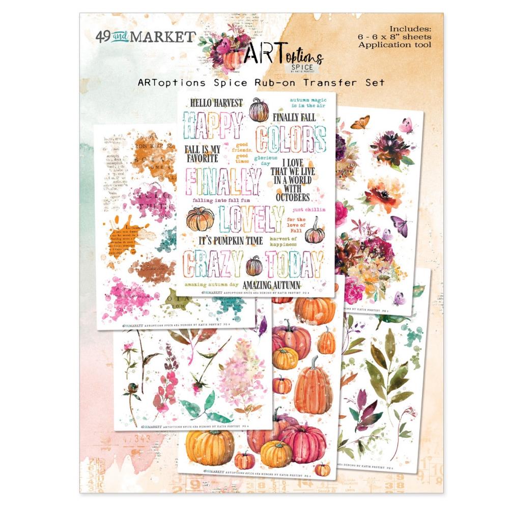 49 and Market - Artoptions Spice  - Rub ons  6 x 8"