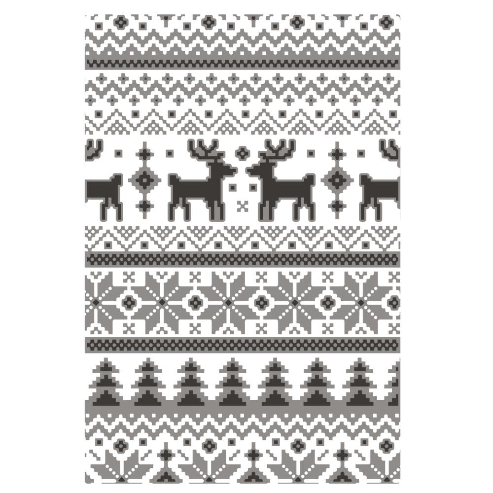 Sizzix -Tim Holtz - Embossing Folder - 3D - Holiday Knit