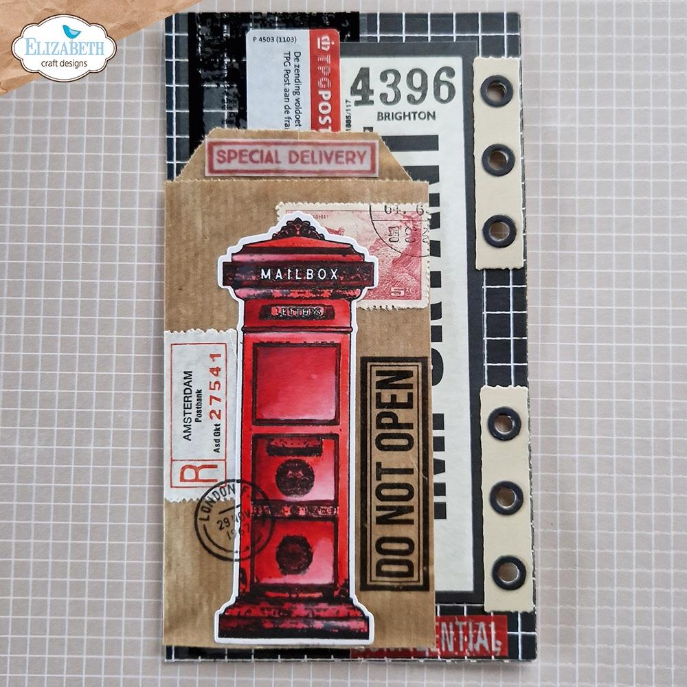 Elizabeth Crafts - Clear Stamp and Die set - Correspodence from the past 3
