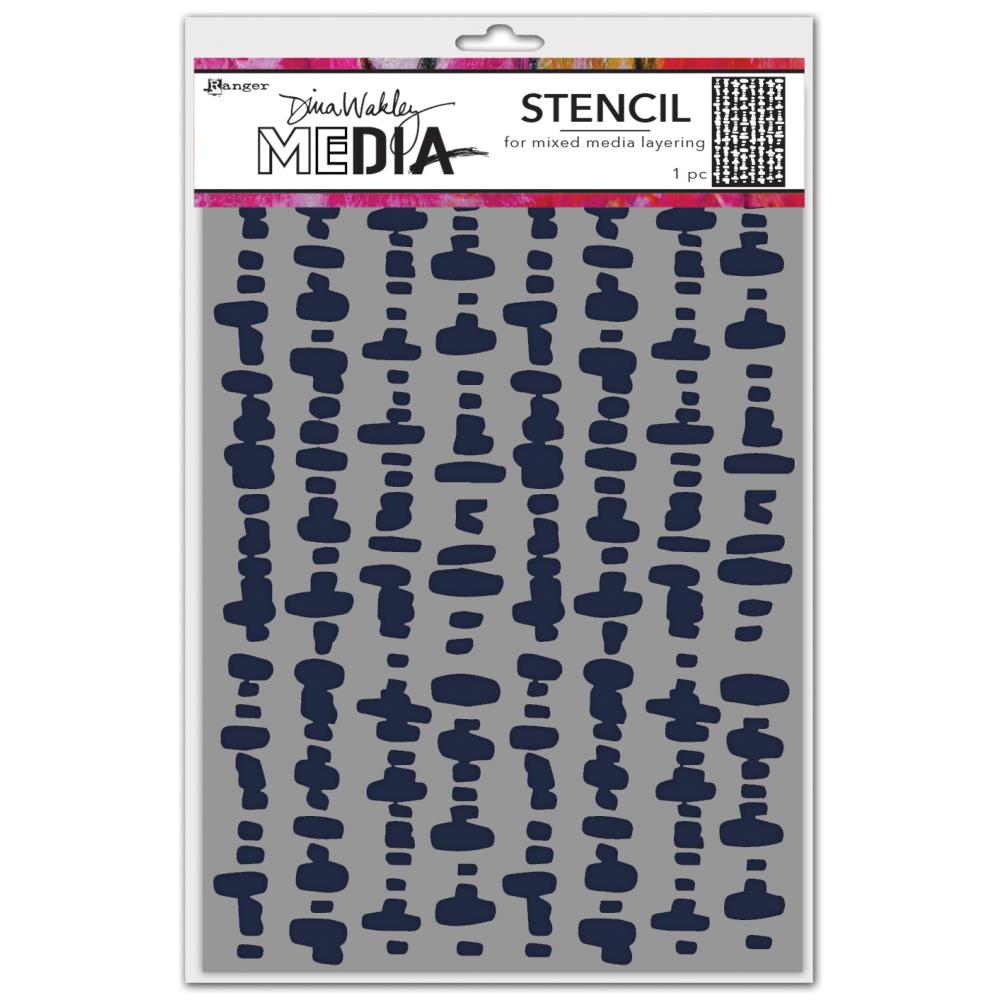 Dina Wakley Media - Stencil - Dash Columns