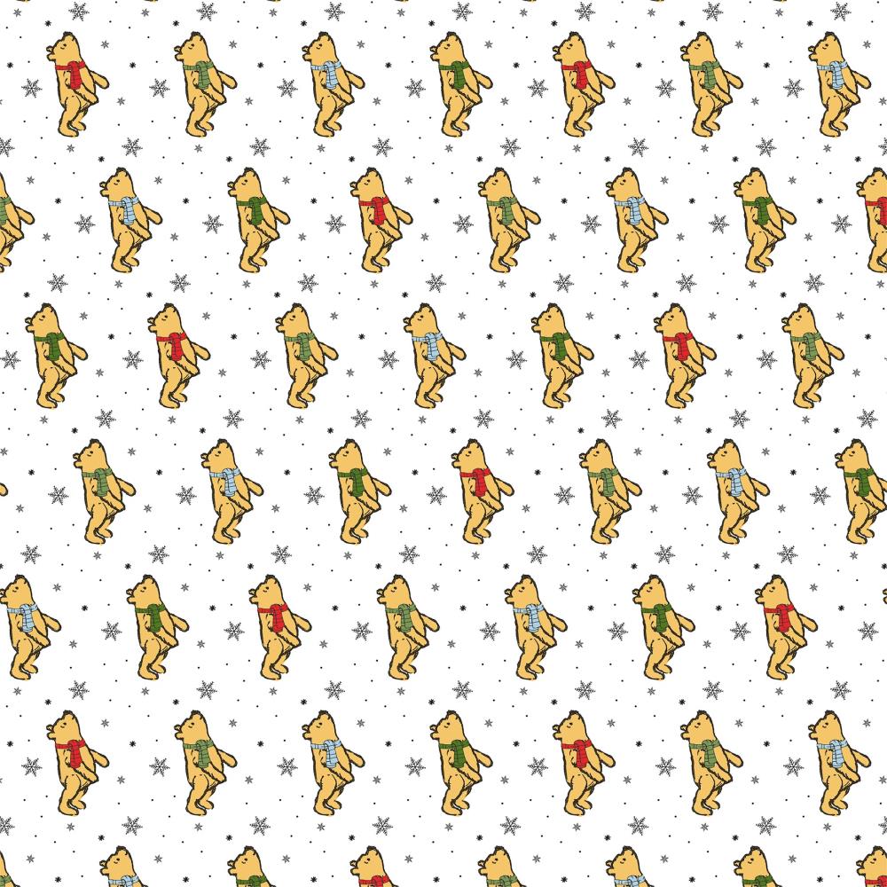 Echo Park - Winnie the Pooh Christmas - Bundled Up Winnie - 12 x 12"