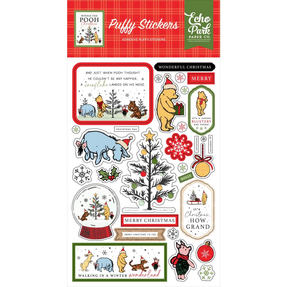 Echo Park - Winnie the Pooh Christmas - Puffy Stickers