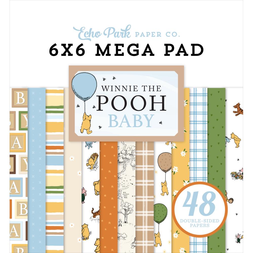 Echo Park - Winnie the Pooh Baby - Mega Paper Pad - 6 x 6"