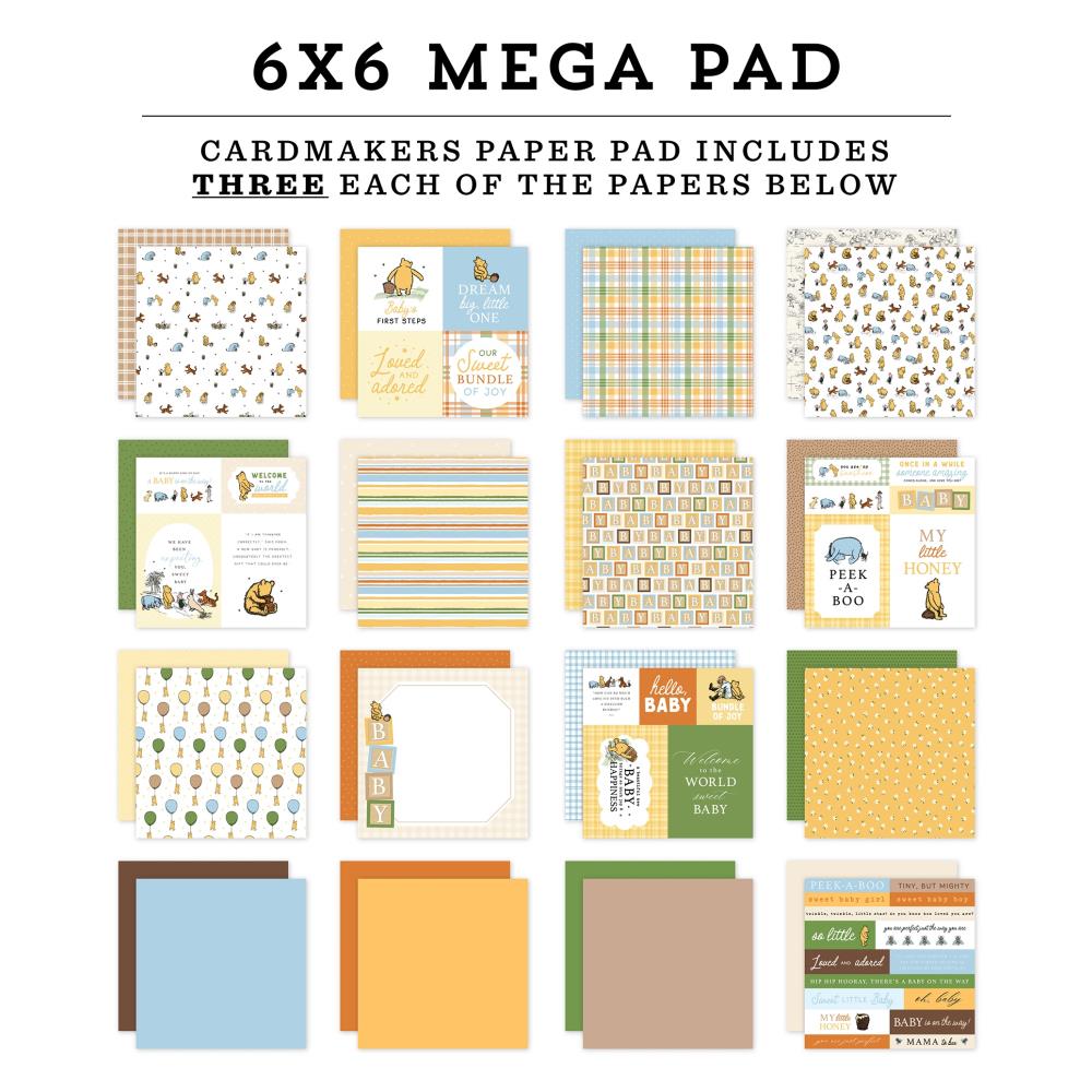 Echo Park - Winnie the Pooh Baby - Mega Paper Pad - 6 x 6"