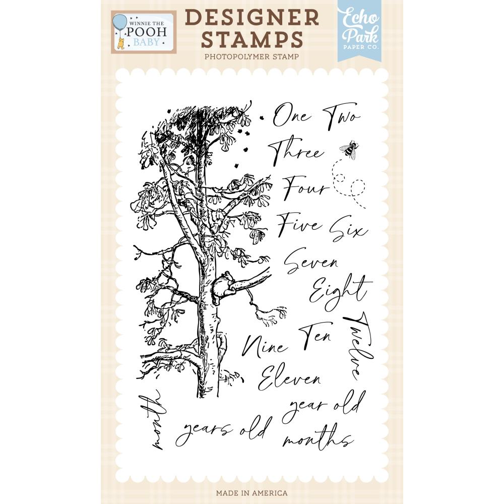 Echo Park - Winnie the Pooh Baby - First Year Milestones - Clear Stamp set