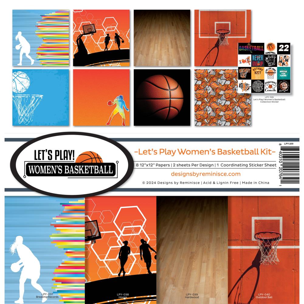 Reminisce - Let's Play - Women's Basketball Collection Kit  - 12x12"