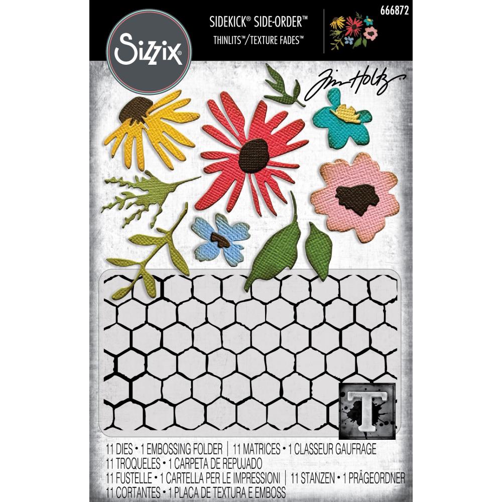 Sizzix - Tim Holtz - Dies and Texture Fade - Sideorder Floristry