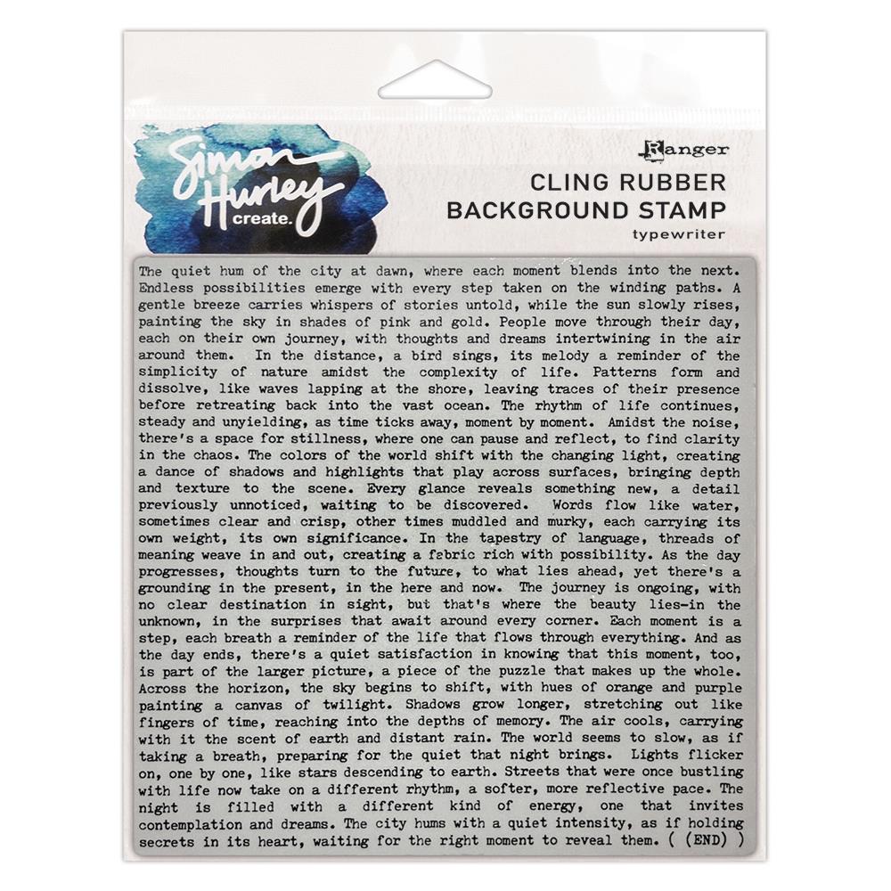 Simon Hurley - Cling Rubber Stamp - Typewriter