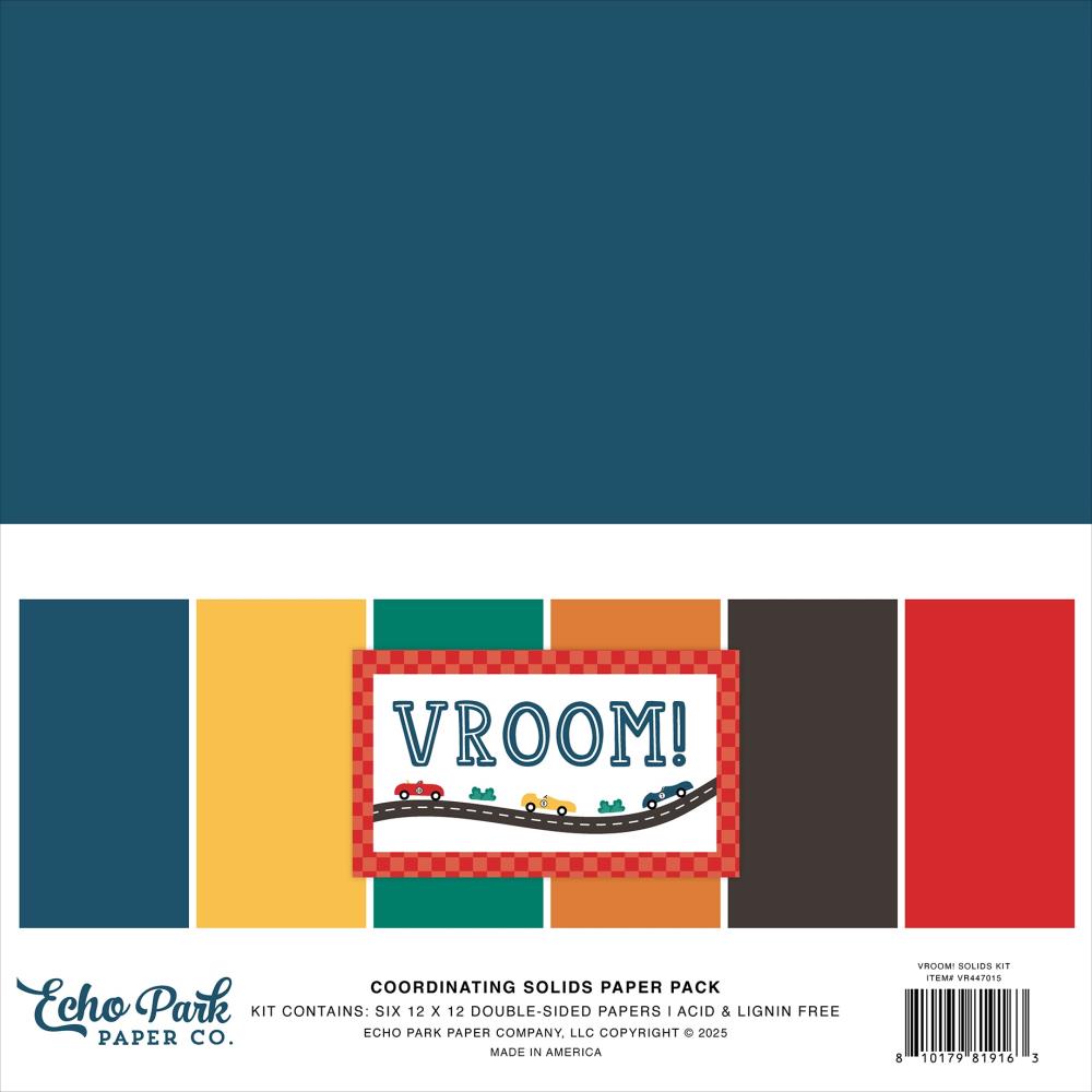 Echo Park - Vroom! - Solids Kit 12x12"