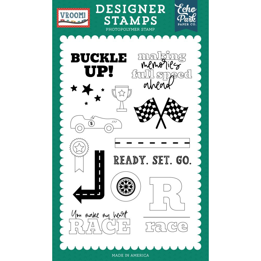 Echo Park - Vroom! - Buckle Up Stamp Set