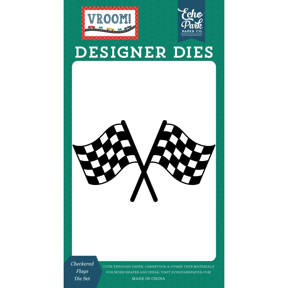 Echo Park - Vroom! Small Die Set - Checkered Flags