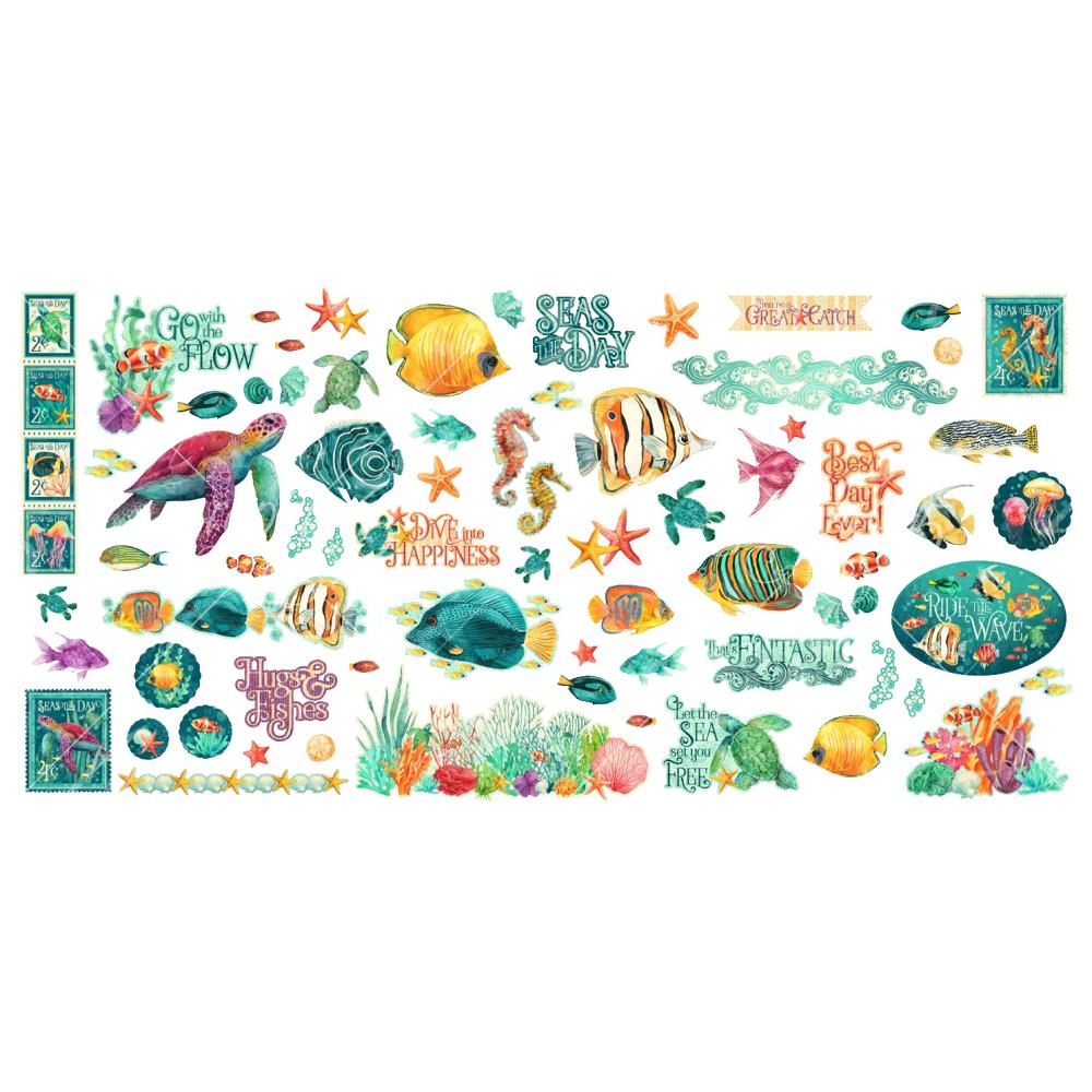 Graphic 45 - Seas the day - Ephemera Die Cuts