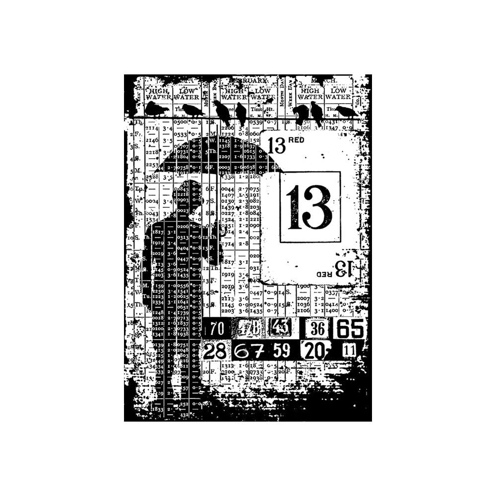 Tim Holtz Collection - Cling stamp -  Components - Optimist