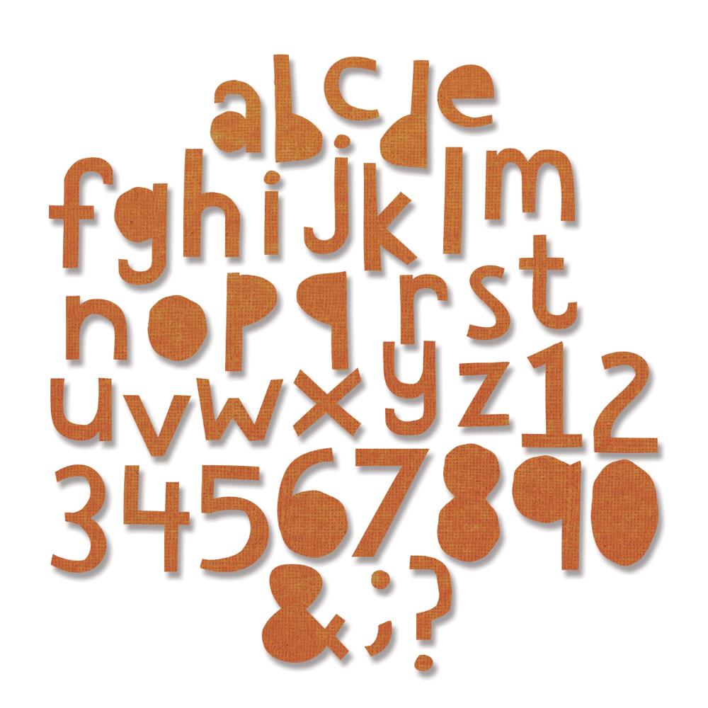 Sizzix - Tim Holtz Alterations - Thinlits - Alphanumeric, Cutout Lower
