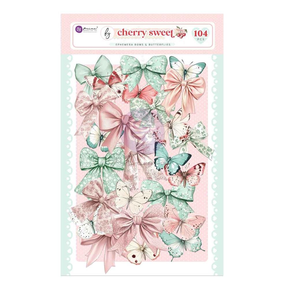 Prima - Cherry Sweet - Ephemera - Bows & Butterflies