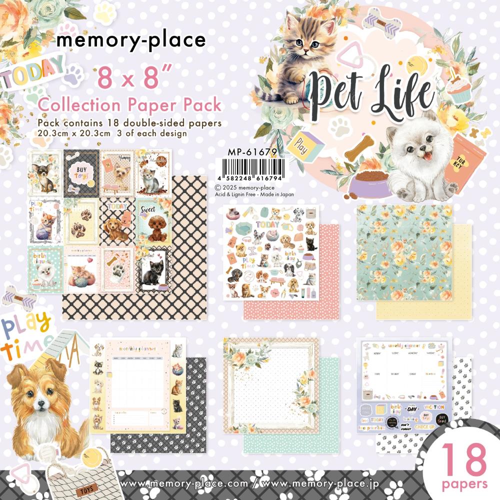 Asuka Studio - Memory Place - Pet Life Collection pack -  8 x 8"