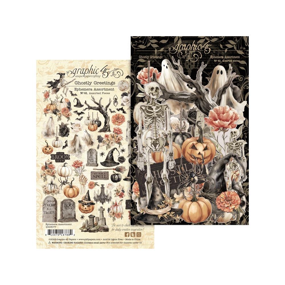 Graphic 45 -  Ghostly Greetings - Ephemera Die Cuts