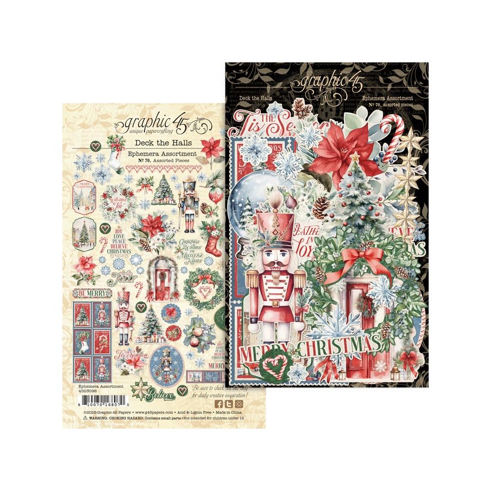 Graphic 45 - Deck The Halls - Ephemera Die Cuts