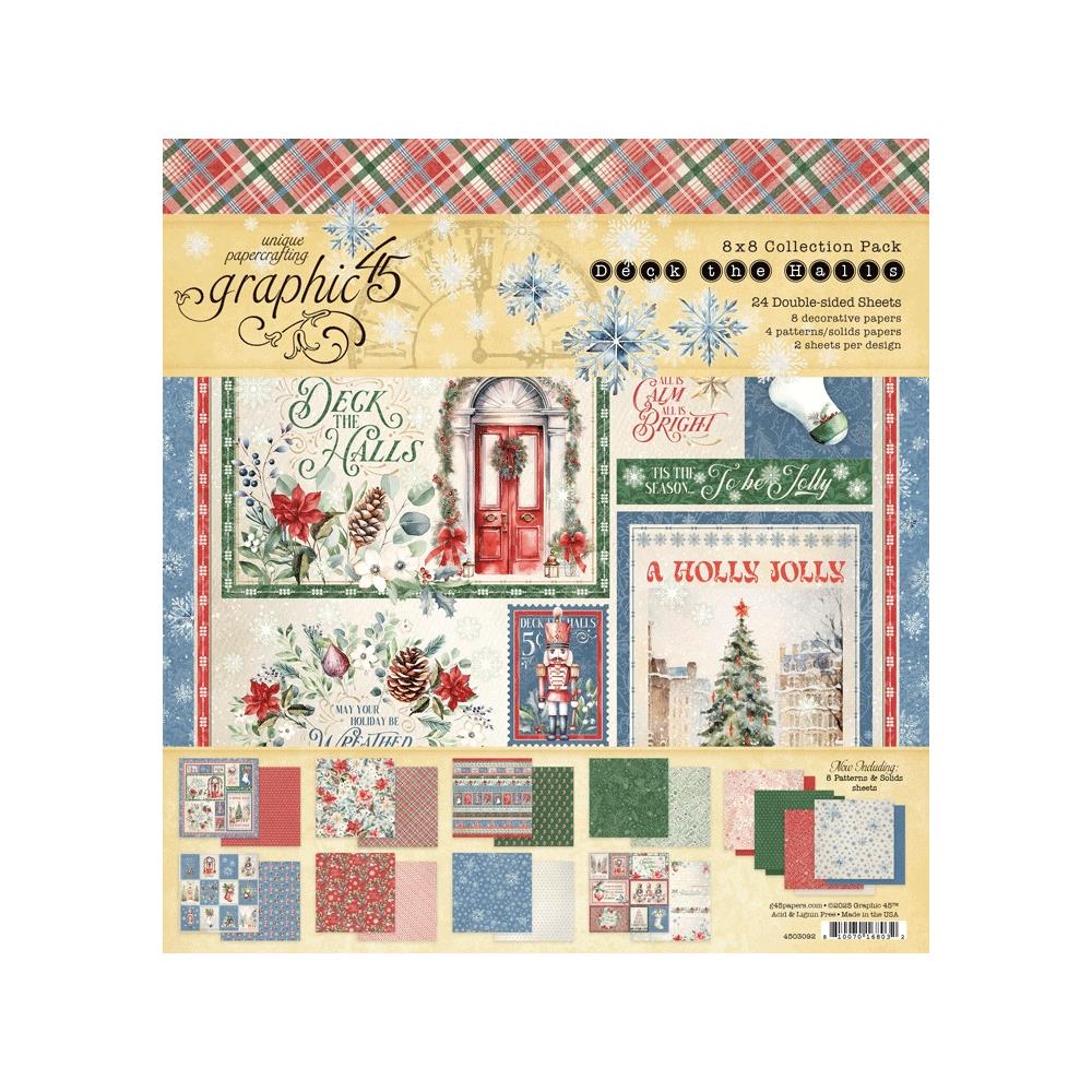 Graphic 45 - Deck The Halls - Paper Pad 8x8"
