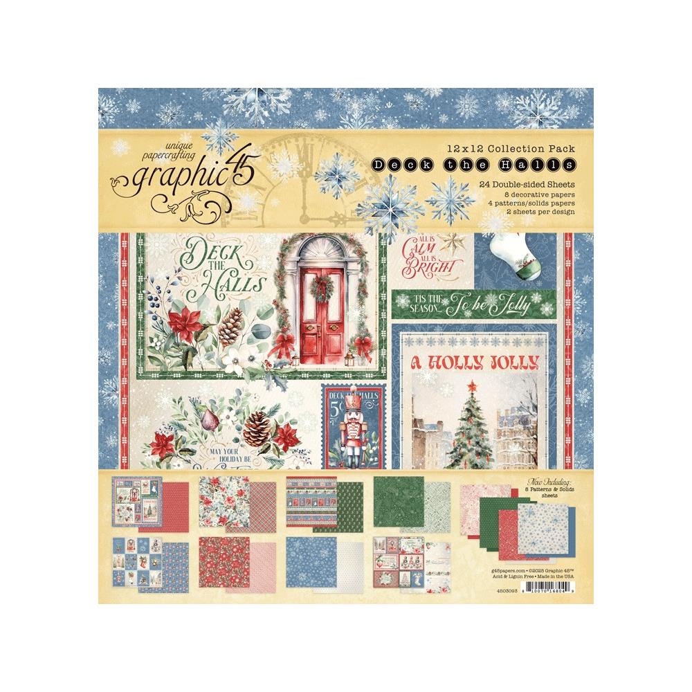 Graphic 45 - Deck The Halls - Paper Pad - 12 x 12"