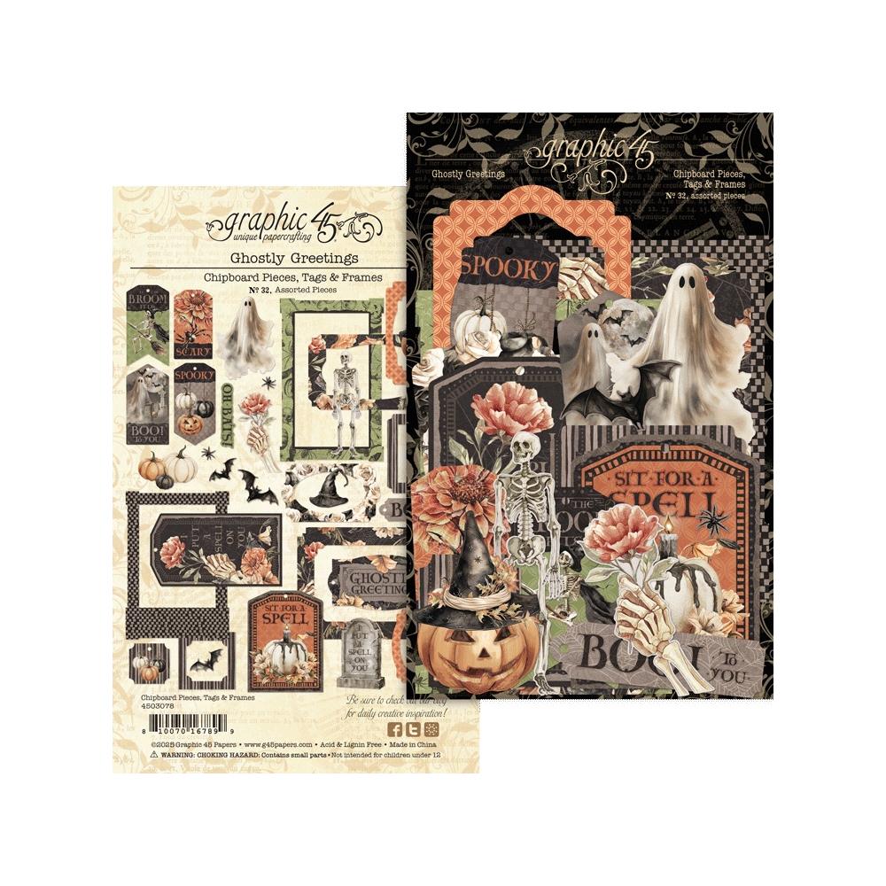 Graphic 45 - Ghostly Greetings - Tags & Frames