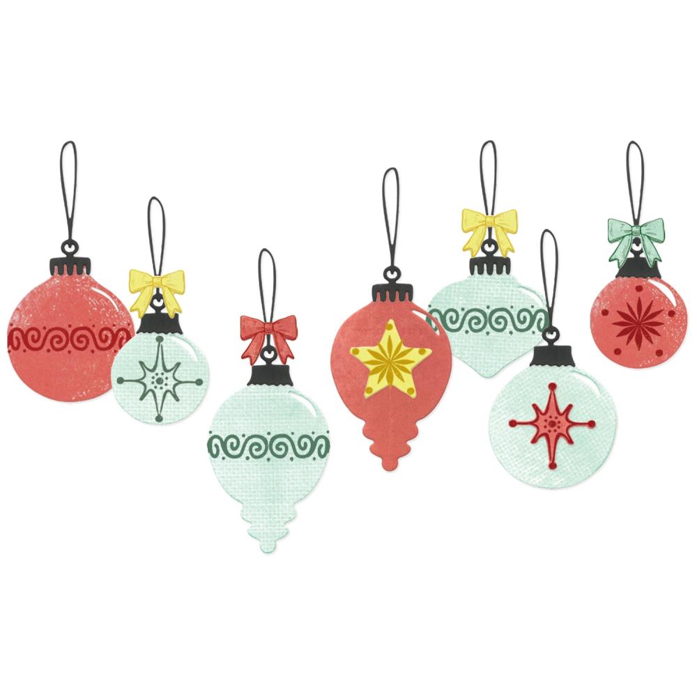 Sizzix - 49 & Market - Framelits dies & clear stamp - Baubles