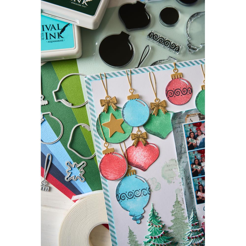 Sizzix - 49 & Market - Framelits dies & clear stamp - Baubles