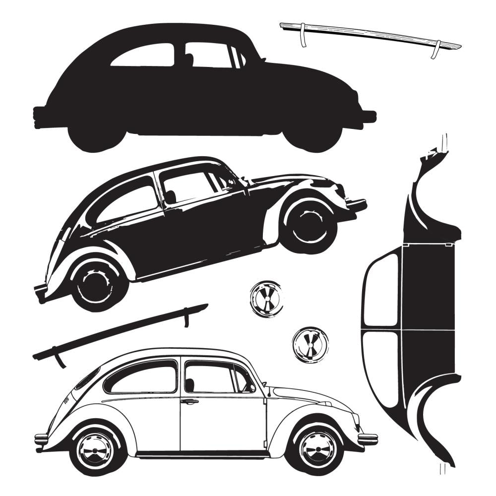 Sizzix - 49 & Market - Framelits dies & clear stamp - Journey Home