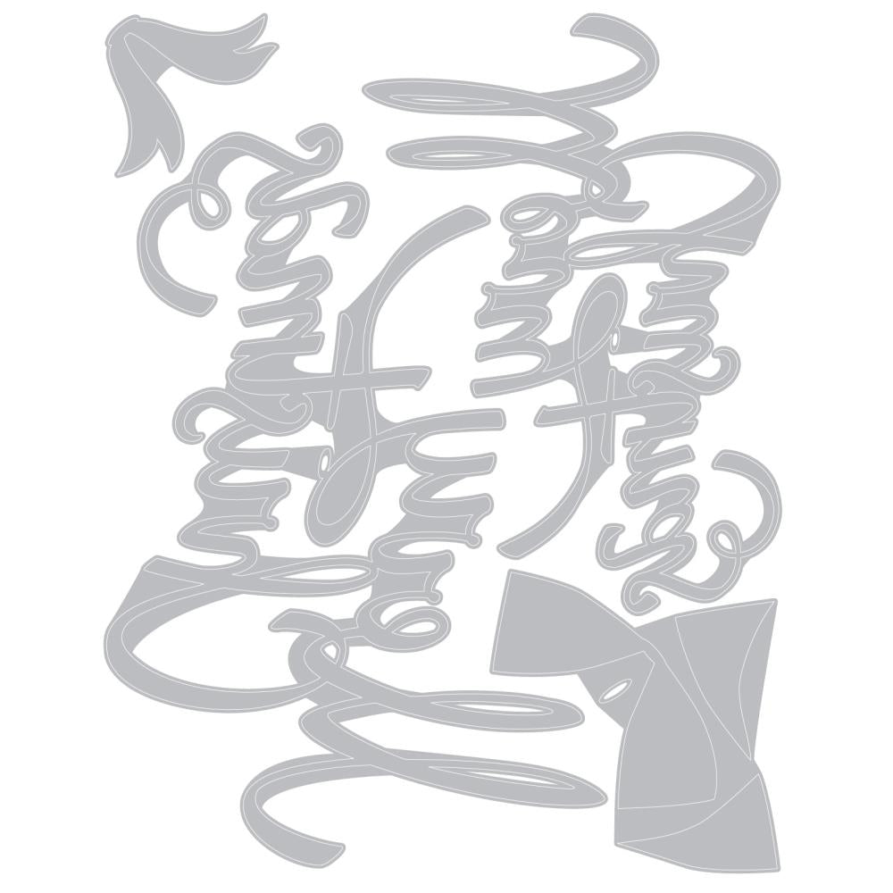 Sizzix - Tim Holtz Alterations - Thinlits - Christmas Ribbon