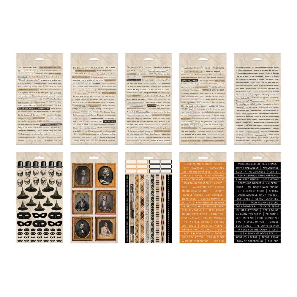 Tim Holtz - Idea-ology - Halloween- Peculiar And Curious Things - Sticker Book