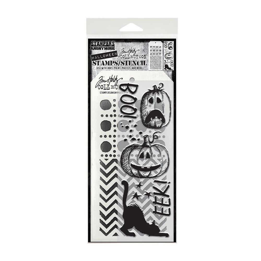 Tim Holtz - Mixed Media Set - Stamp/Stencil - EEK A Boo